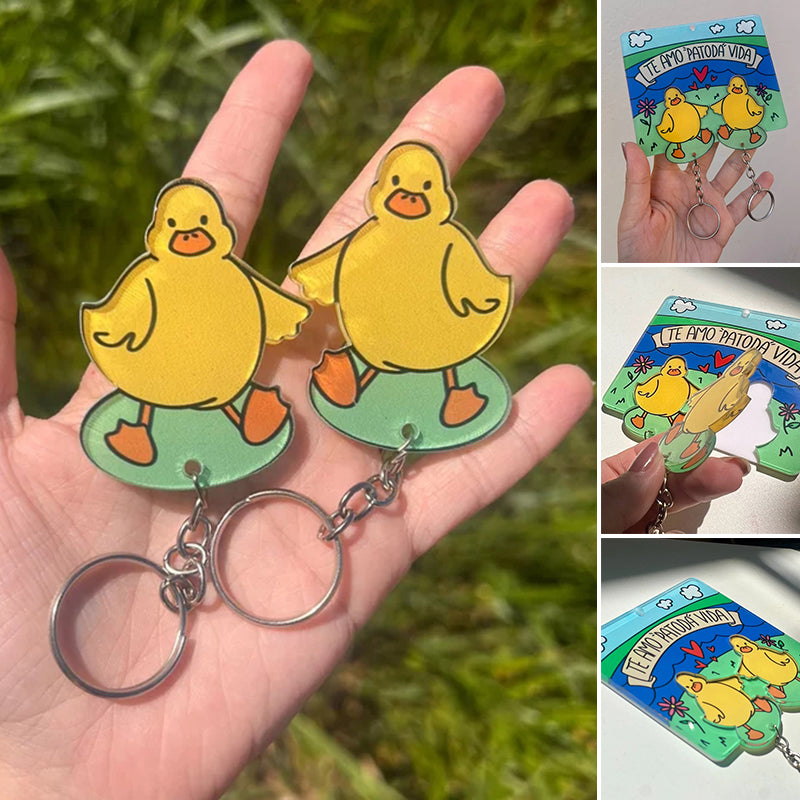 Duck Couple Keychain