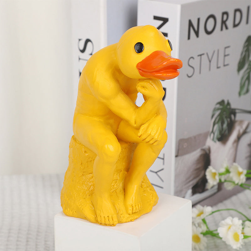 New Funny Thinker Middle Finger Duck