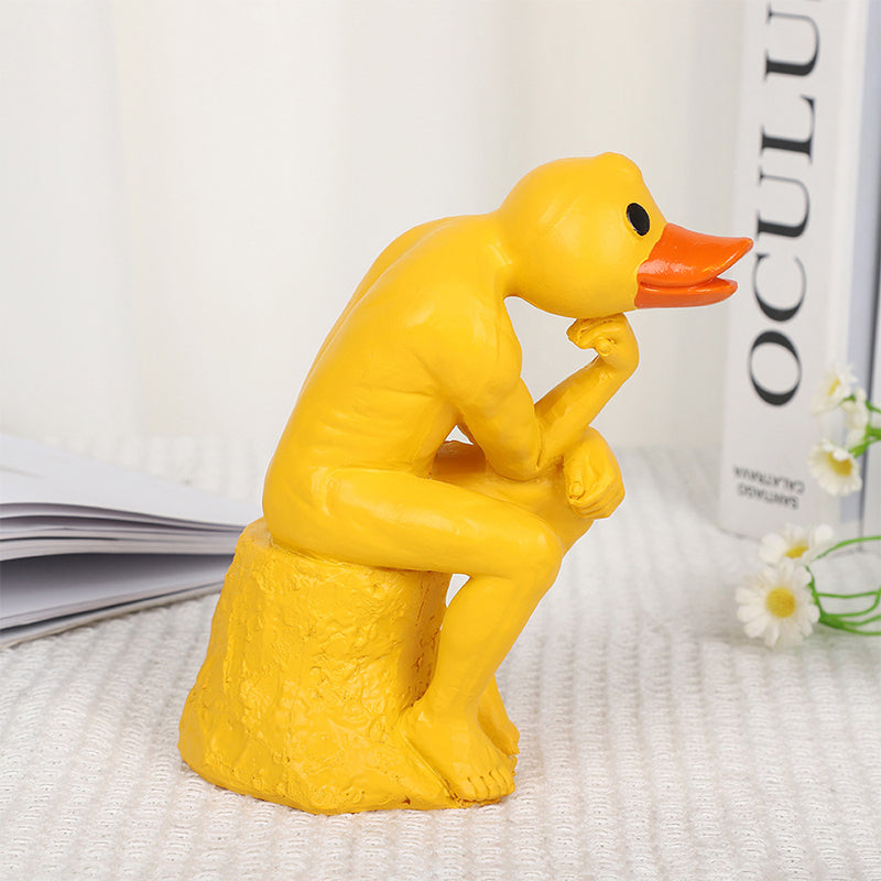 New Funny Thinker Middle Finger Duck