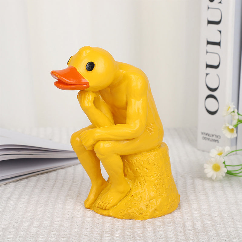 New Funny Thinker Middle Finger Duck