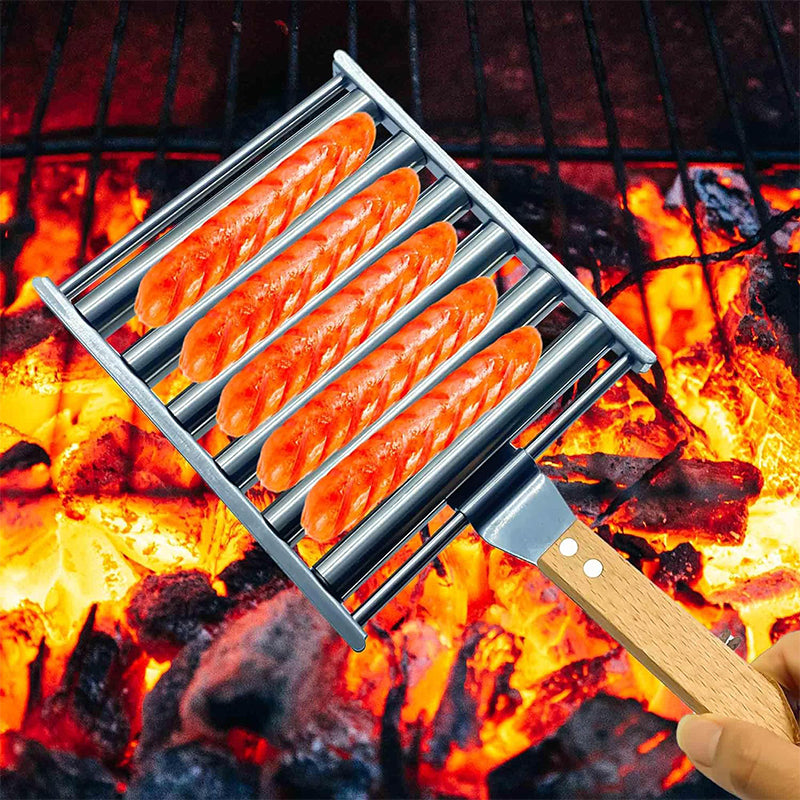 Rolling hot dog rack