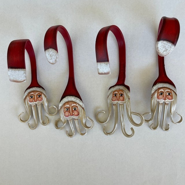 Curly Fork Santa Christmas Ornament