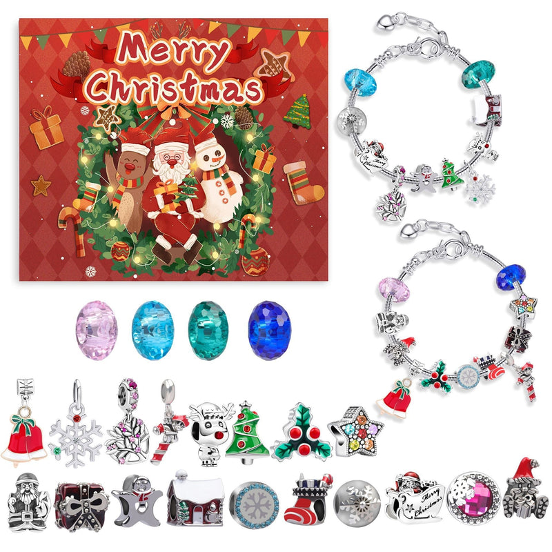 DIY 24 Days Christmas Countdown Calendar Bracelets Set