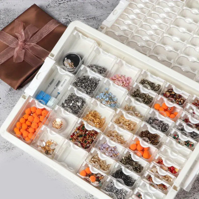 Nail Art Box DIY Beaded Jewelry Storage Box