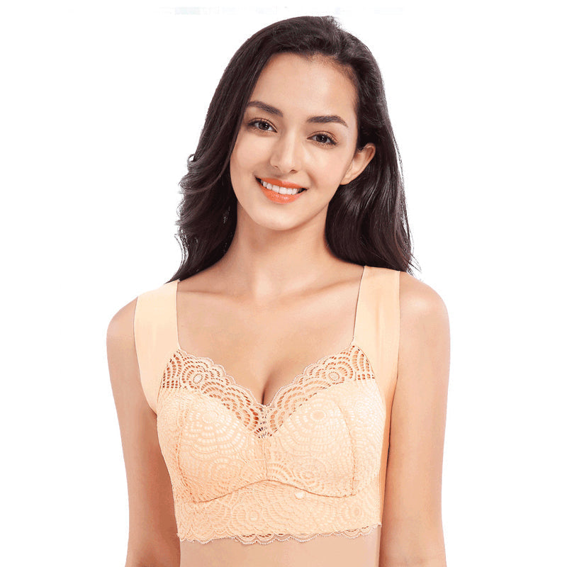 Thin Section Seamless-Ring Gather Bra