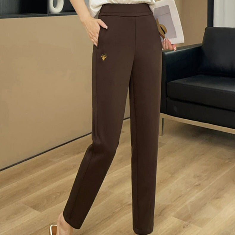 Stretch casual solid color pants