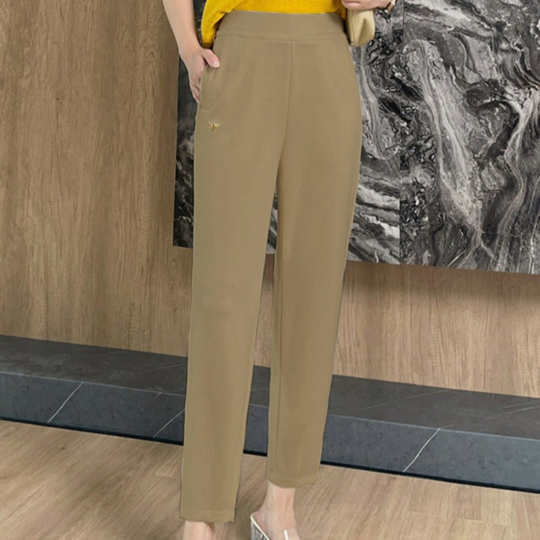 Stretch casual solid color pants