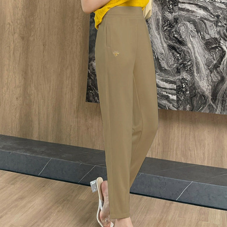 Stretch casual solid color pants
