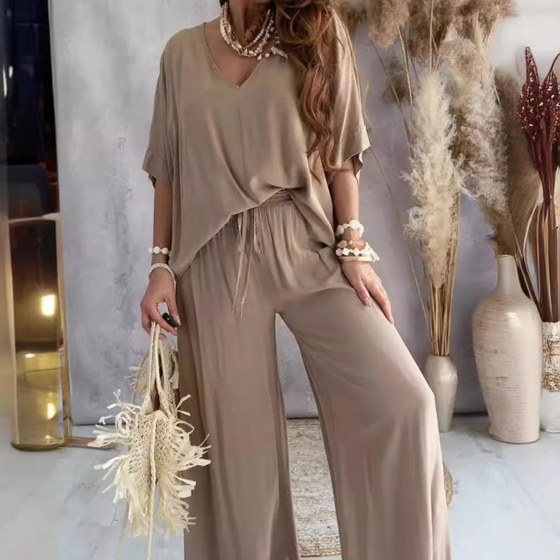 Women's Casual Loose Solid Color Suit