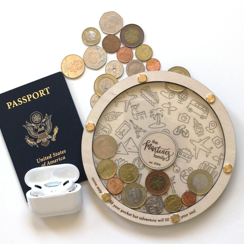 Personalized Coin Box Travel Gift