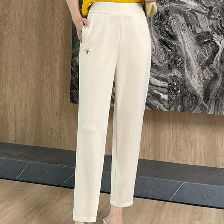 Stretch casual solid color pants