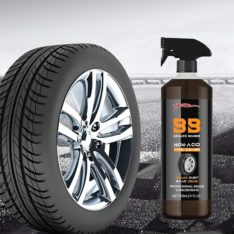 Cleaning agent for car wheels