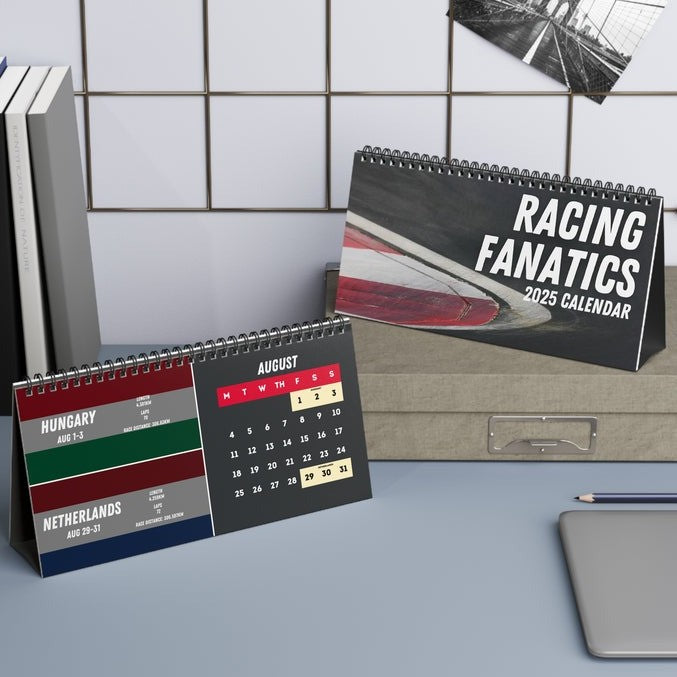 2025 Race Schedule Desk Calendar