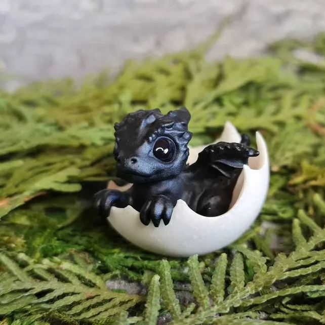 Newborn Dragon In Egg