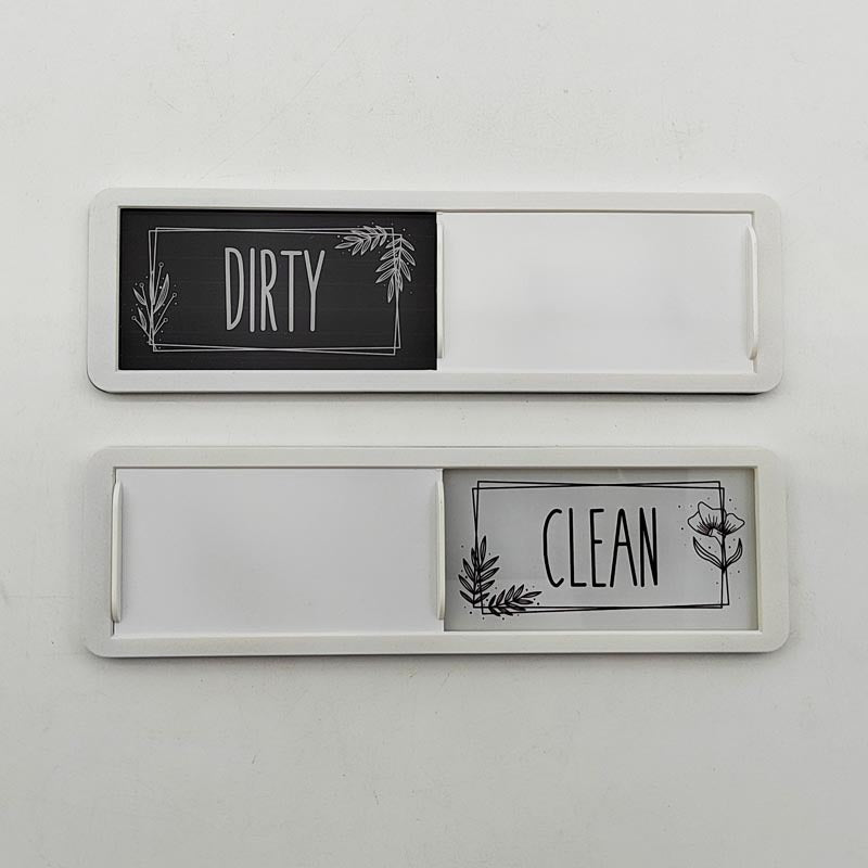 Clean Dirty Dishwasher Magnet Indicator Sign