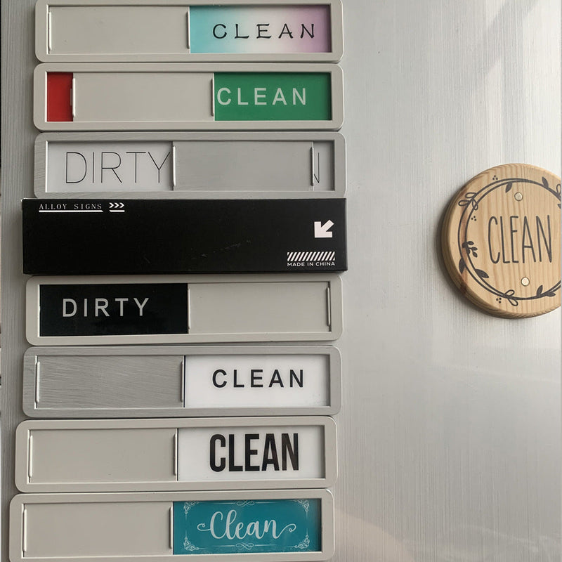 Clean Dirty Dishwasher Magnet Indicator Sign