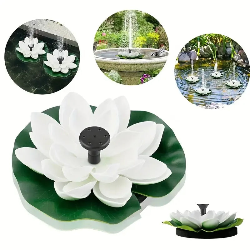 Lotus Shaped Solar Fountain Pond Decorative