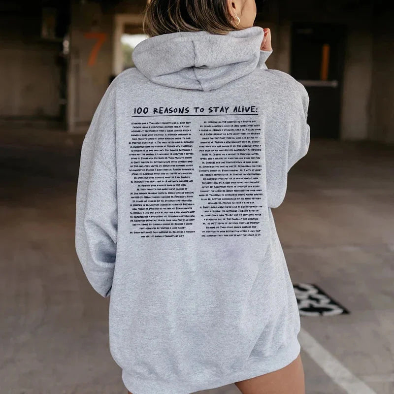 '100 Reasons To Stay Alive' Sweatshirt