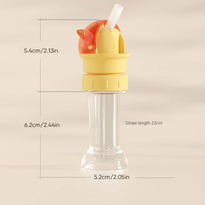 Reusable children's beverage water bottle straw lid