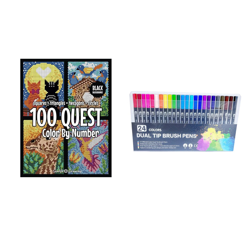 100 QUEST Color by Numbers Book B