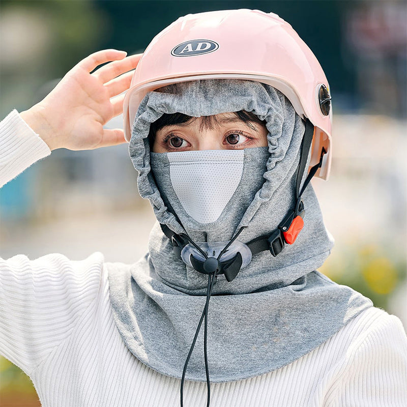 Hooded Face Mask with Neck Warmer for Cycling