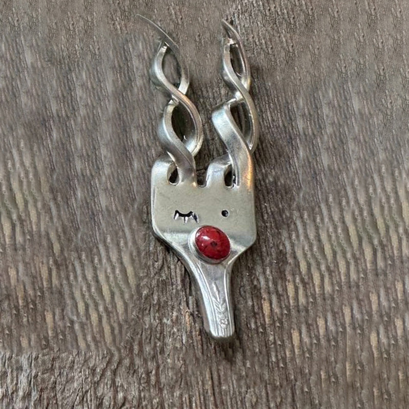 Funny Fork Reindeer Ornament