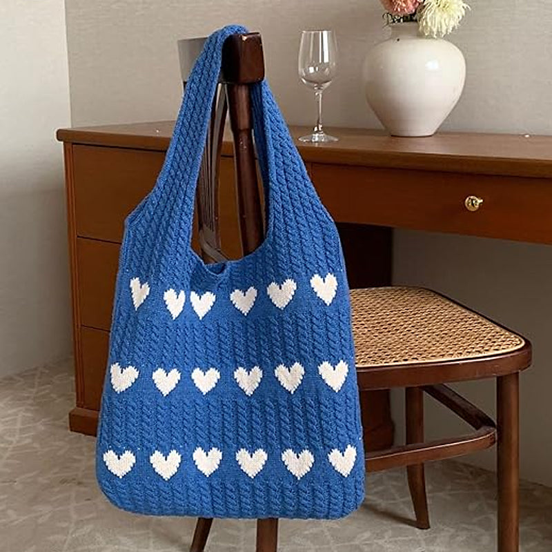 Knitted Love Tote Bag