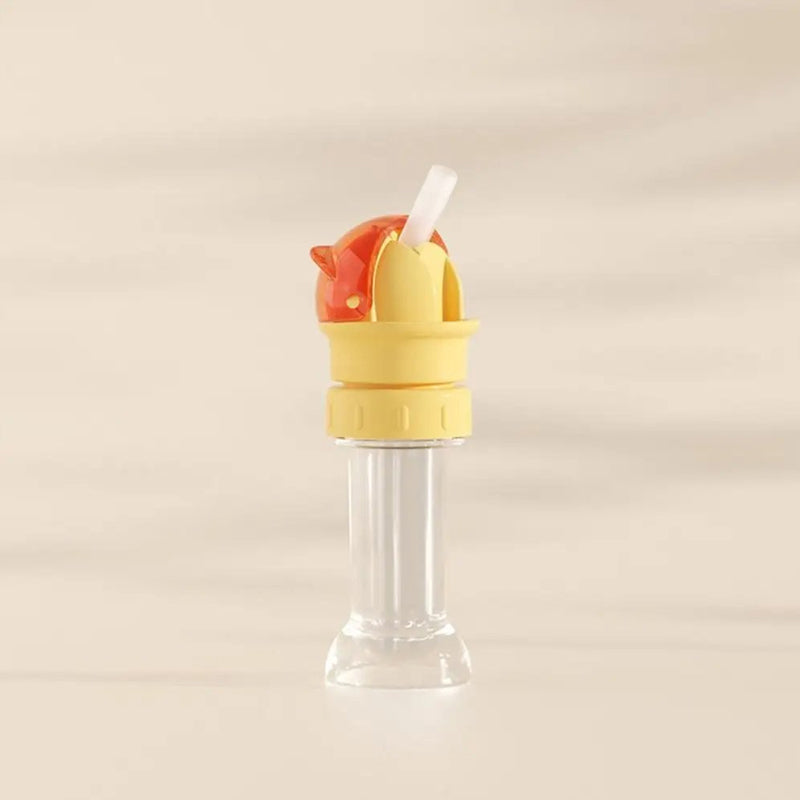 Reusable children's beverage water bottle straw lid