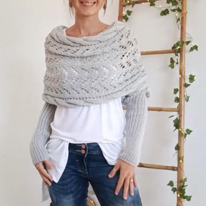 Knitted Cable Wrap For Women