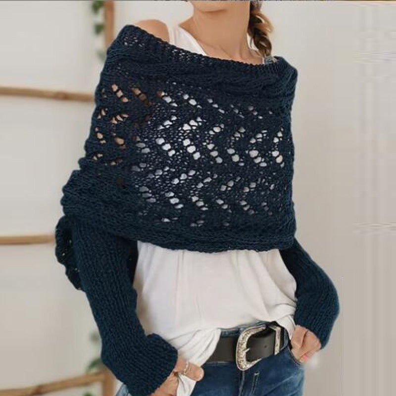 Knitted Cable Wrap For Women