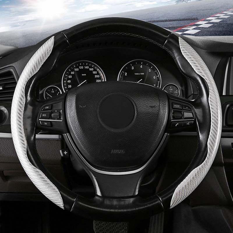 Universal Laser Carbon Fiber Pattern Steering Wheel Cove