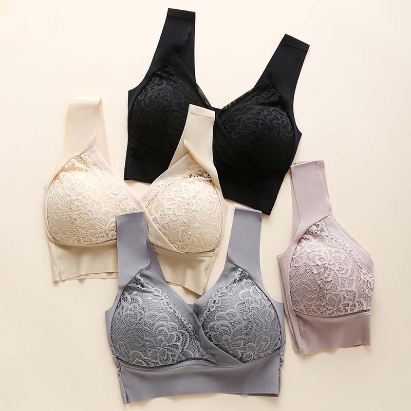 Seamless & Wireless Lift-Up Lace Bra