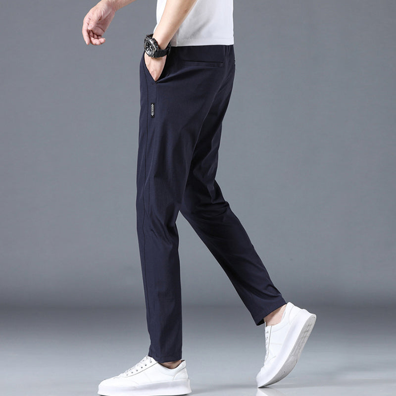 Ice silk casual trousers for men
