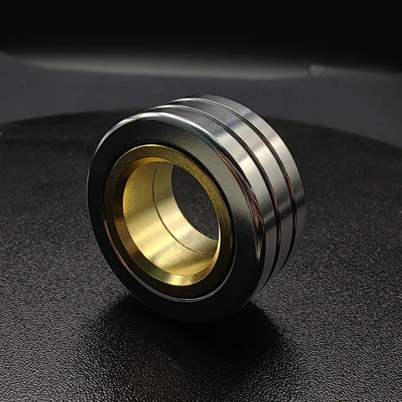 Dual Function Stainless Steel Motorcycle Tire Fidget Ring