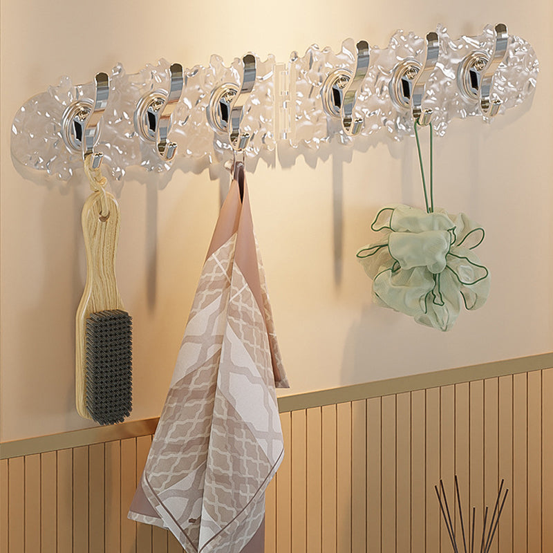 90° Foldable Sticky 6-Hook Hanging Rack