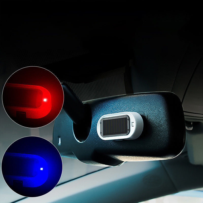 Solar LED flashing car alarm simulator