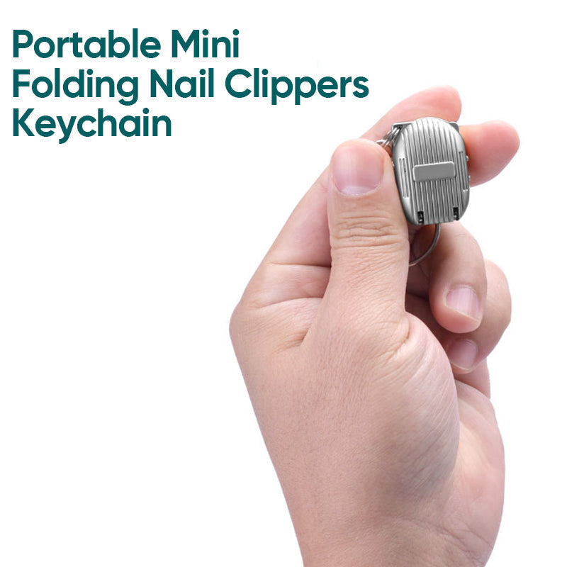 Portable Mini Folding Nail Clippers Keychain