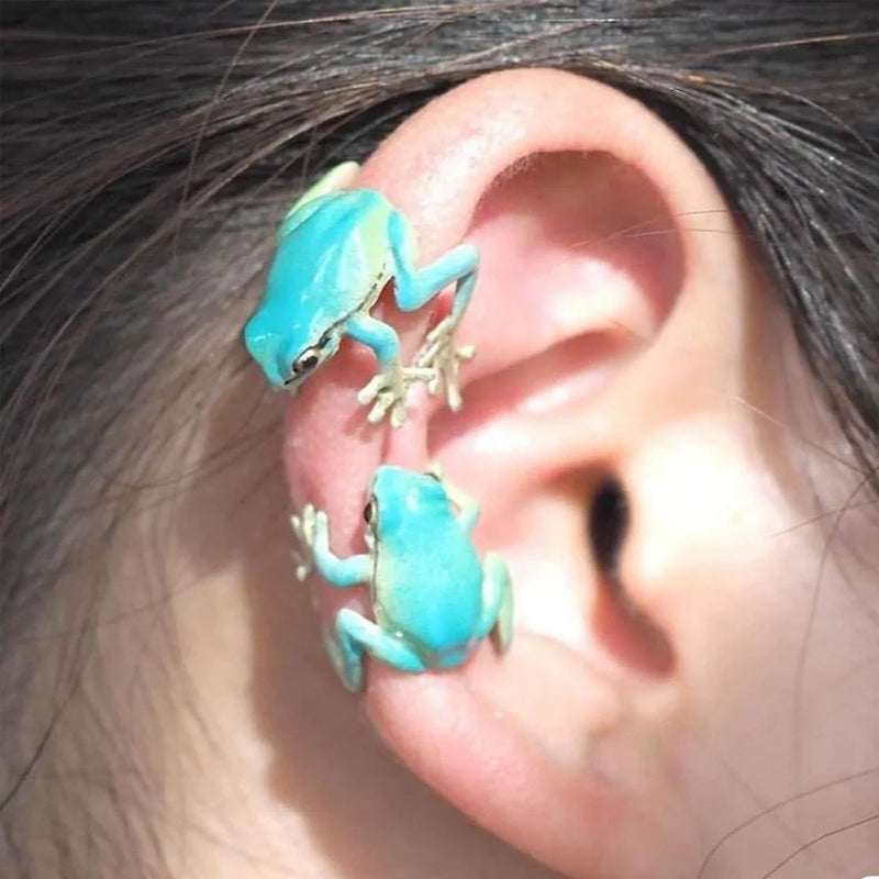 Latest-tree Frog Ring Earrings