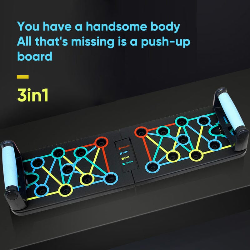 Foldable Push-Up Multi-Muscle Trainer