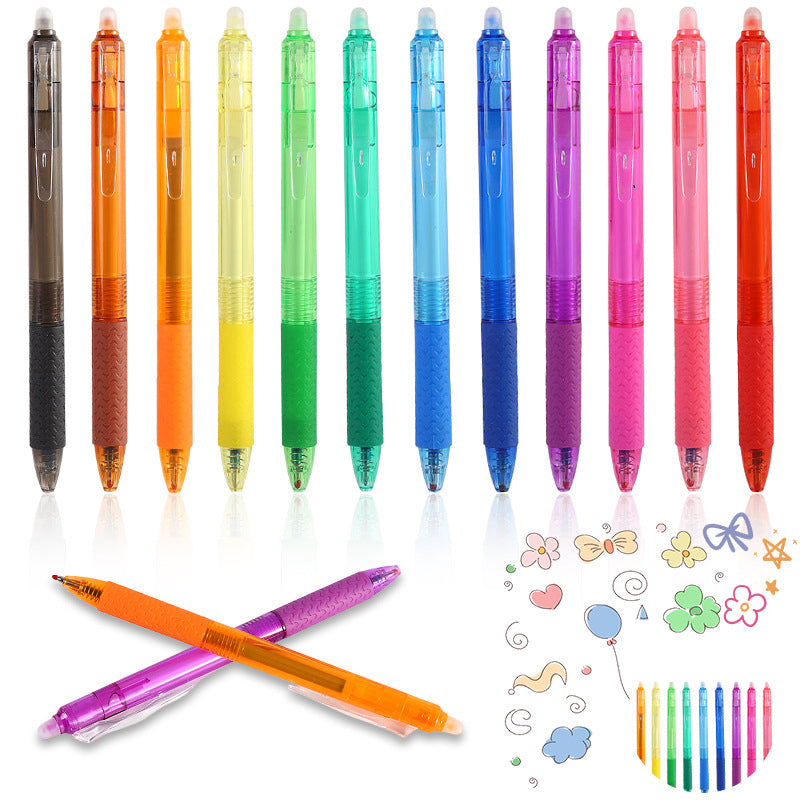 Multi-Color Erasable Gel Pens (12 pcs)