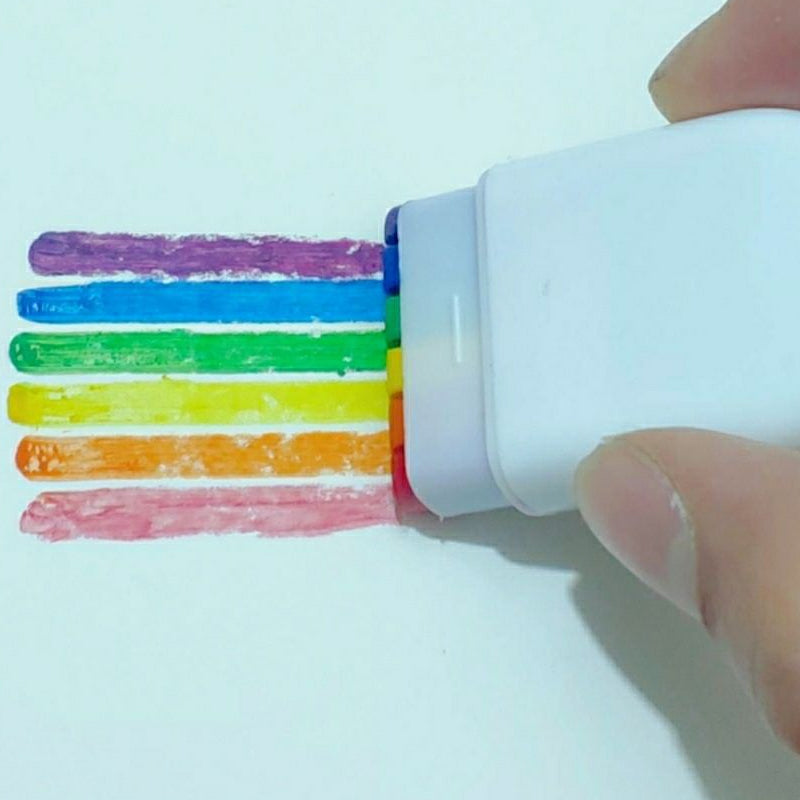 Rainbow face body paint