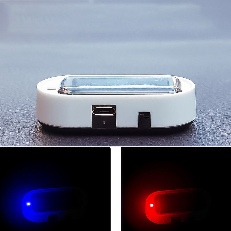 Solar LED flashing car alarm simulator