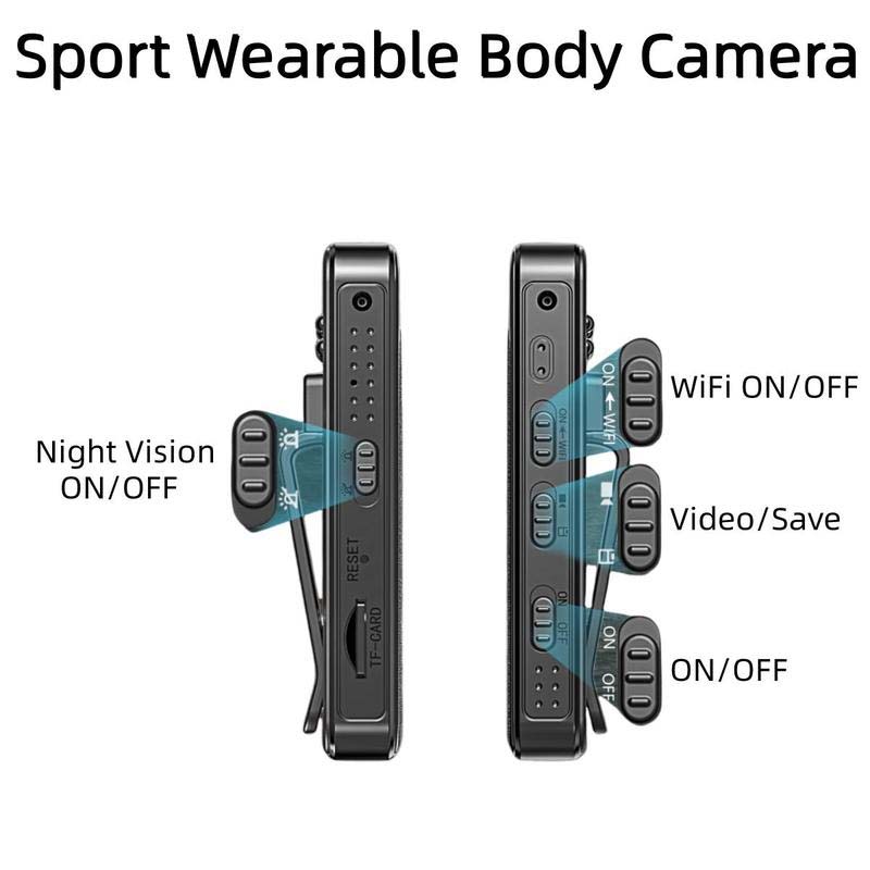 Wireless 1080P Vlog Body Camera