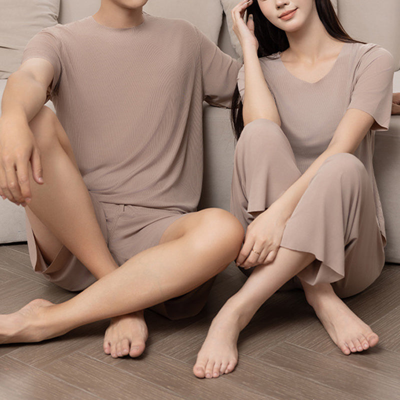 Soft Comfortable Short Sleeve 2-Piece pajamas