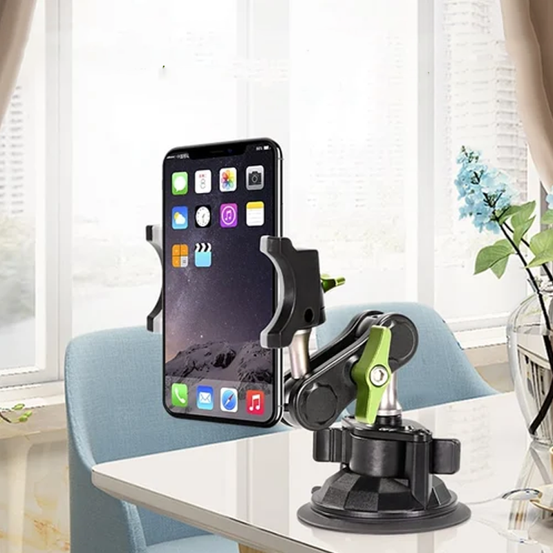 Car Suction Cup Phone Holder with Universal Ball Head Arm