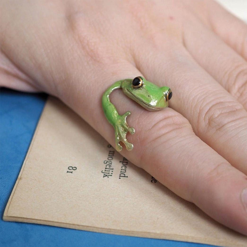 Latest-tree Frog Ring Earrings