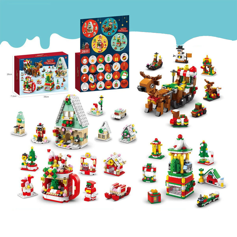 Christmas advent calendar surprise building block set