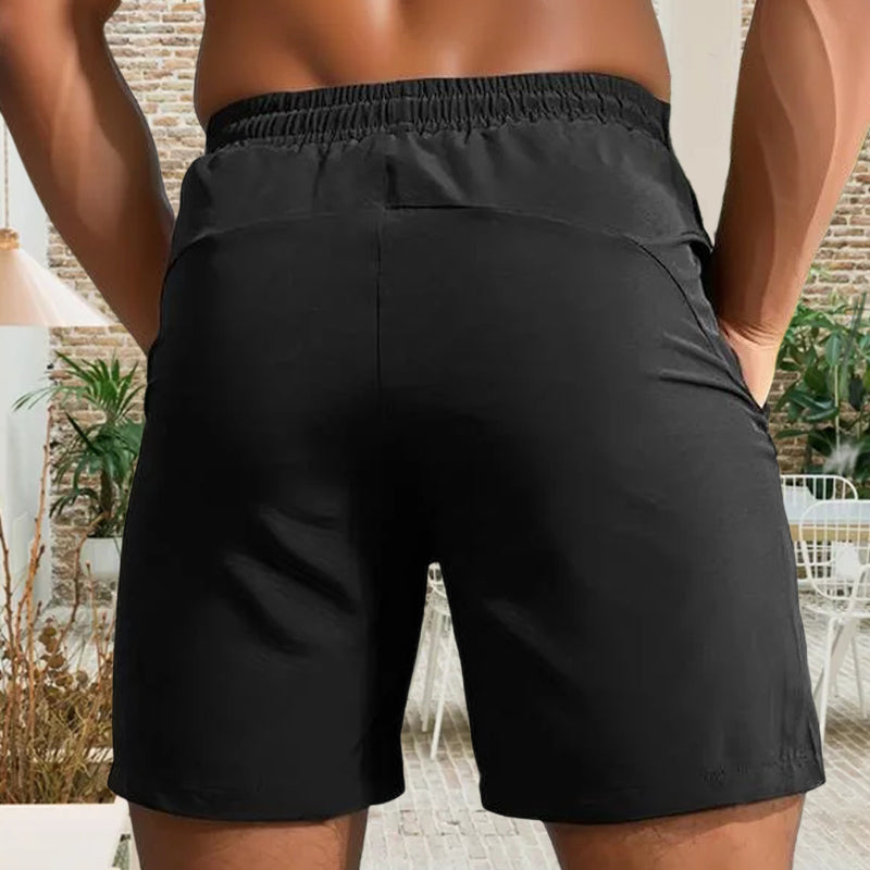 Men's Letter Print Drawstring Waist Shorts