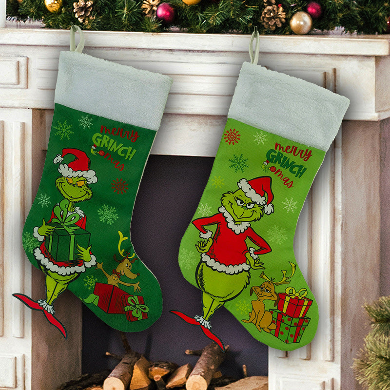 Green Christmas Stockings Christmas Decorations