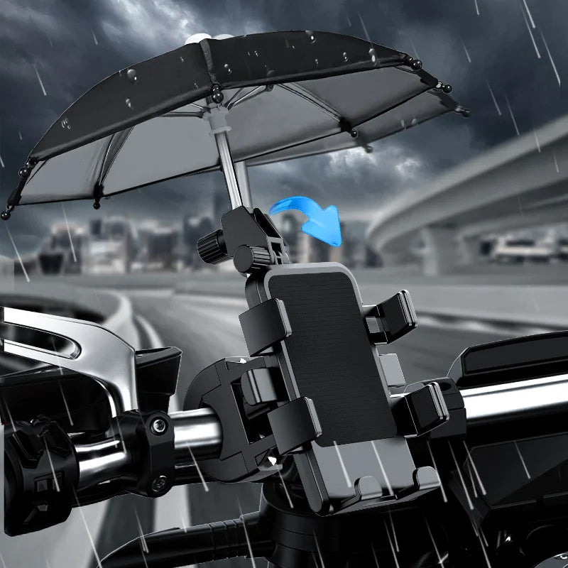 Motorcycle Phone Holder with Umbrella